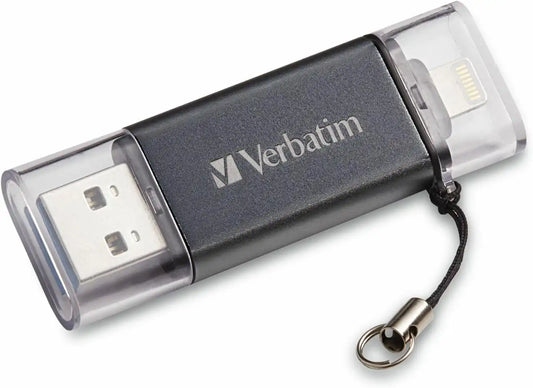 Verbatim 32GB Store ‘n’ Go Dual USB 3.0 Flash Drive for Apple Lightning Devices - Graphite