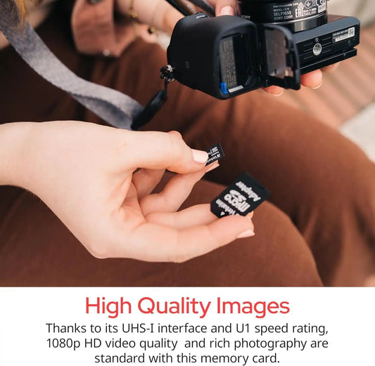 Verbatim 16GB microSDHC Memory Card with Adapter, UHS-I U1 V10, 80MB/s