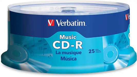 Verbatim Audio CD-R 700MB 40X Recordable Discs, 25 Pack Spindle