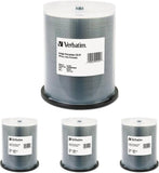 Verbatim CD-R 700MB 52X White Inkjet Hub Printable Recordable Media Disc - 100 Spindle,(Pack of 4)
