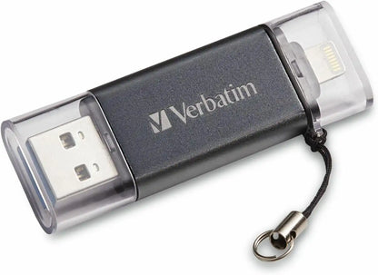 Verbatim 32GB Store ‘n’ Go Dual USB 3.0 Flash Drive for Apple Lightning Devices - Graphite