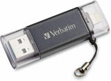 Verbatim 32GB Store ‘n’ Go Dual USB 3.0 Flash Drive for Apple Lightning Devices - Graphite