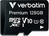 Verbatim 128GB microSDXC Memory Card with Adapter, UHS-I U1 V10, 90MB/s