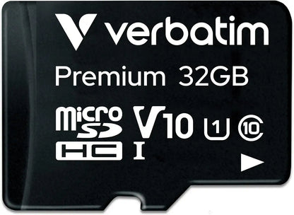 Verbatim 32GB microSDHC Memory Card with Adapter, UHS-I U1 V10, 90MB/s