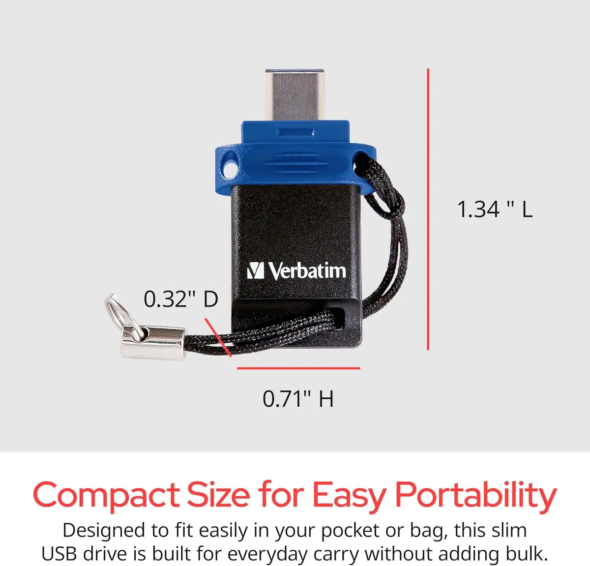 Verbatim USB-C Store 'n' Go Dual USB Flash Drive