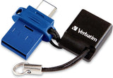 Verbatim 128GB Store ‘n’ Go Dual OTG USB 3.2 Gen 1 Flash Drive for USB-C Devices – 2 in 1 Type C Thumb Drive