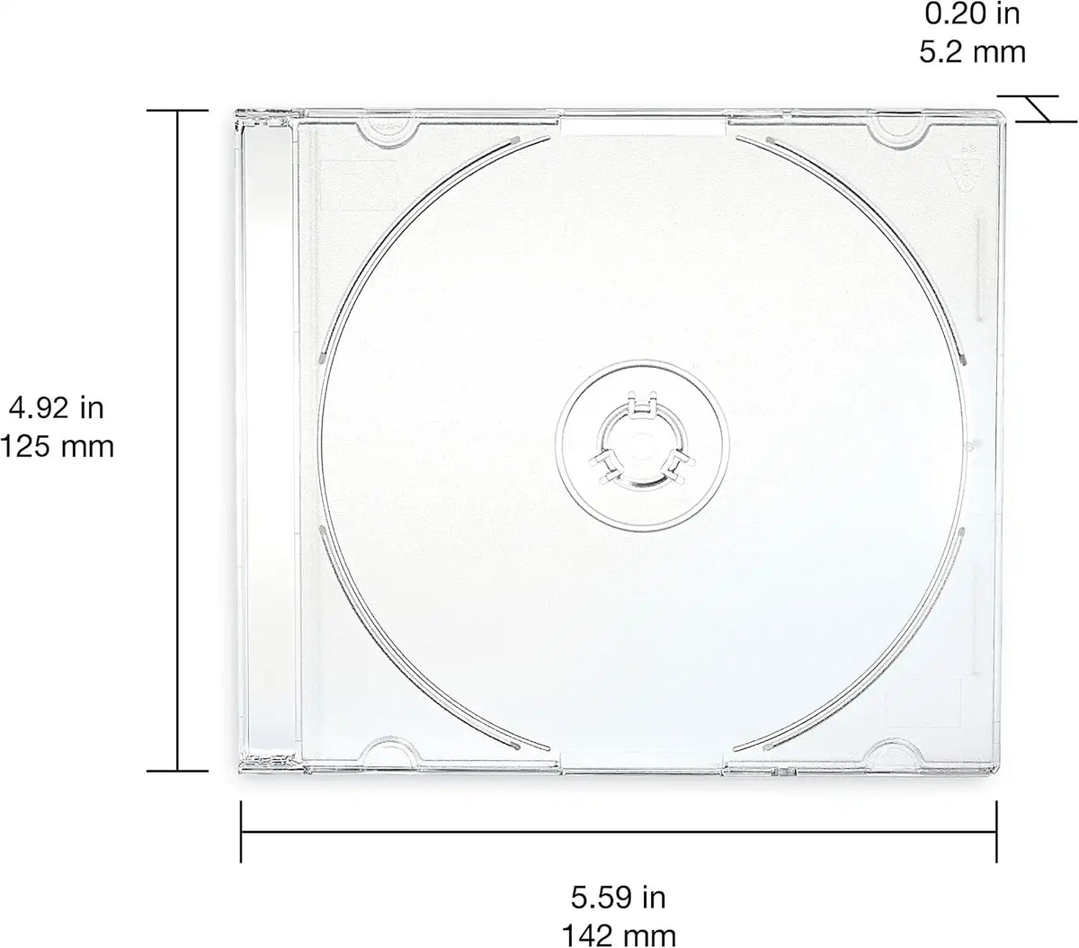 Verbatim 50-Pack Assorted Slim CD DVD Blu-ray Disc Cases, Clear & Colors