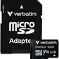 Verbatim 16GB Premium microSDHC Memory Card with Adapter UHS-I V10 Class 10 supports Full HD (1080p) U1 speed rated Up to 80MB/s read speed